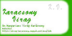 karacsony virag business card
